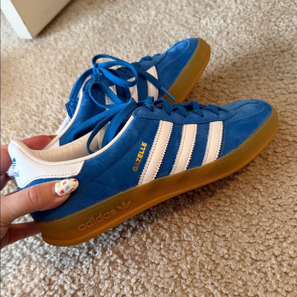 Adidas Gazelle Royal Blue with White Stripes